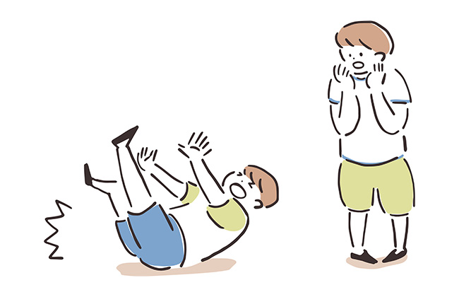 こどもが転んでけがをした
