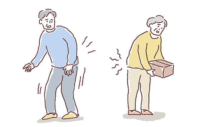 腰痛に悩む人々
